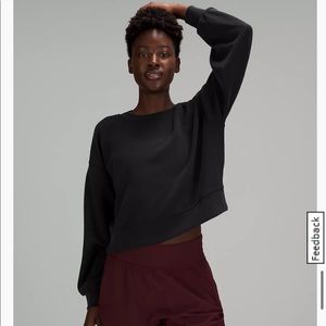 NWOT Perfectly oversized cropped crew softstreme